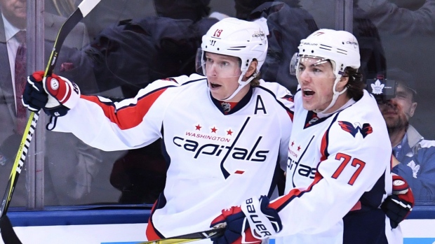 Nicklas Backstrom and T.J. Oshie