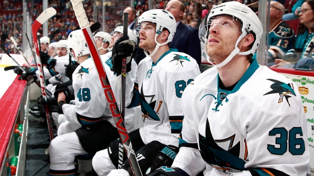 San Jose Sharks bench