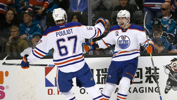 Benoit Pouliot and Anton Slepyshev celebrate goal