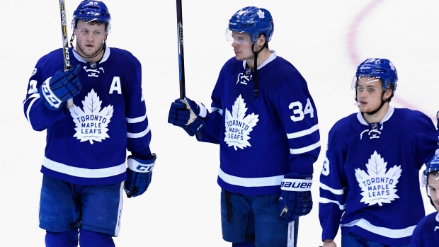 Morgan Rielly Auston Matthews William Nylander , The Canadian Press Morgan Rielly Auston Matthews William Nylander