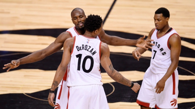 Ibaka, DeRozan and Lowry