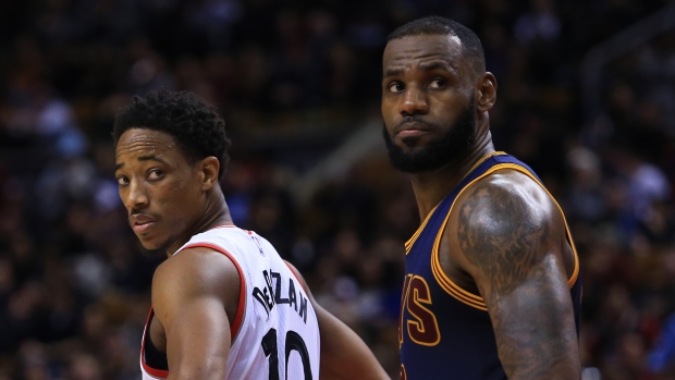 Lebron James and DeMar DeRozan, Vaughn Ridley/Getty Images Lebron James and DeMar DeRozan