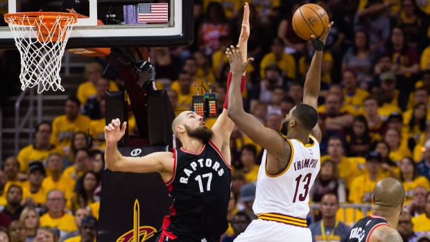 Jonas Valanciunas and Tristan Thompson