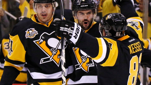 Justin Schultz Evgeni Malkin and Phil Kessel 