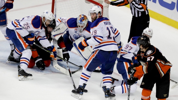 Ryan Kesler in crease on Rickard Rakell's goal, The Canadian Press Ryan Kesler in crease on Rickard Rakell's goal
