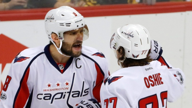 T.J. Oshie and Alex Ovechkin, The Canadian Press T.J. Oshie and Alex Ovechkin