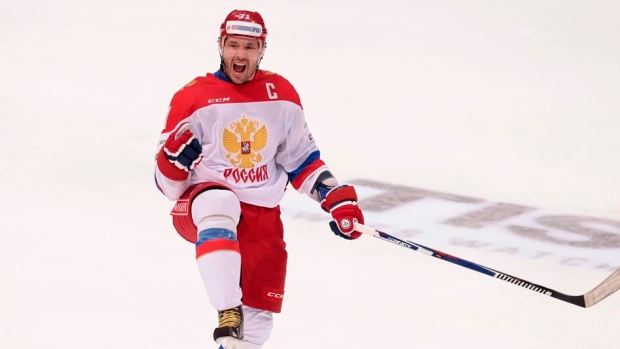 Ilya Kovalchuk celebrates, The Canadian Press Ilya Kovalchuk celebrates