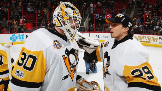 Matt Murray and Marc-Andre Fleury, Gregg Forwerck/National Hockey League/Getty Images Matt Murray and Marc-Andre Fleury