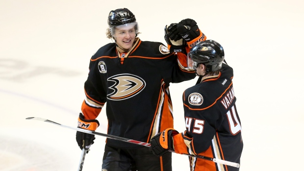 Hampus Lindholm and Sami Vatanen