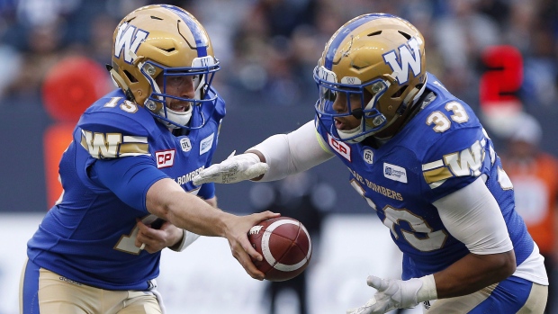 Matt Nichols and Andrew Harris, The Canadian Press Matt Nichols and Andrew Harris