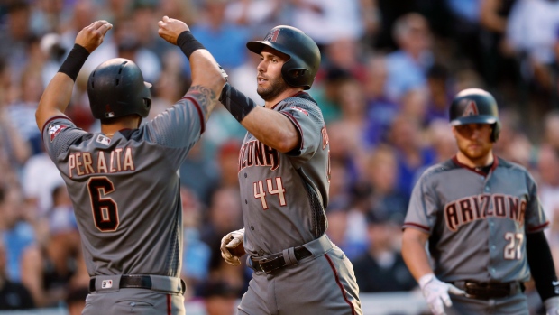 Arizona Diamondbacks celebrate, The Canadian Press Arizona Diamondbacks celebrate
