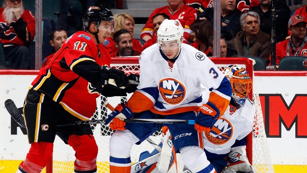 Backlund and Hamonic, Gerry Thomas/National Hockey League/Getty Images Backlund and Hamonic