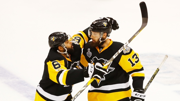 Trevor Daley and Nick Bonino, Gregory Shamus/Getty Images Trevor Daley and Nick Bonino