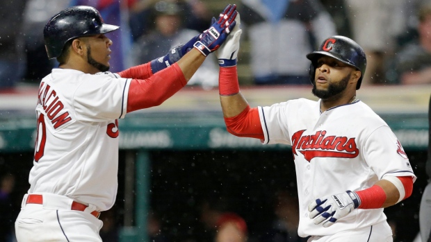 Edwin Encarnacion,Carlos Santana , The Canadian Press Edwin Encarnacion,Carlos Santana