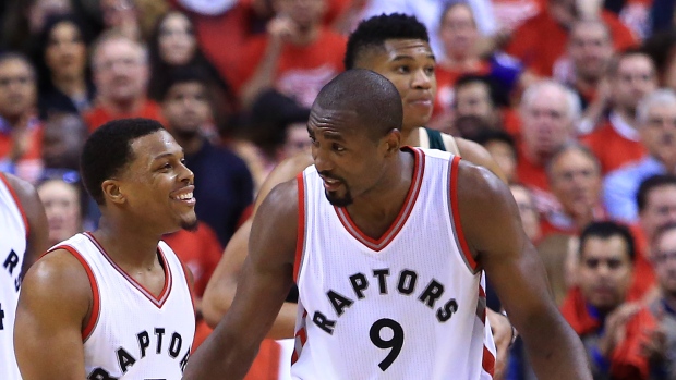 Kyle Lowry and Serge Ibaka