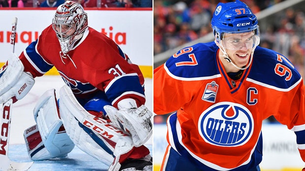 Carey Price and Connor McDavid Carey Price and Connor McDavid