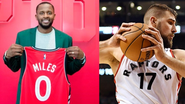 C.J. Miles and Jonas Valanciunas