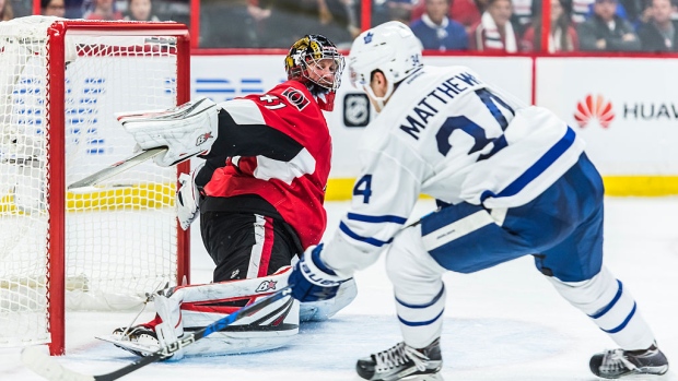 Auston Matthews scores on Craig Anderson