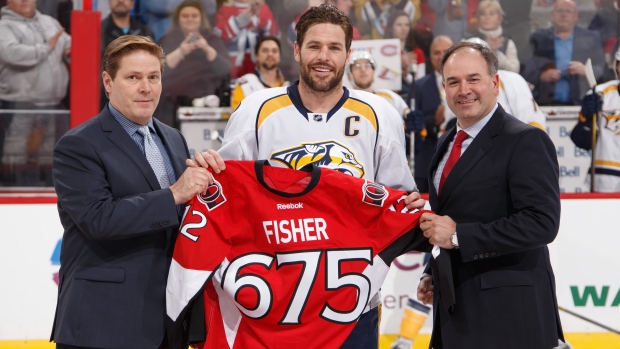Randy Lee, Mike Fisher and Pierre Dorion, Andre Ringuette/National Hockey League/Getty Images Randy Lee, Mike Fisher and Pierre Dorion