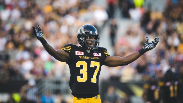 Ticats DB Richard Leonard, courtesy of CFL.ca