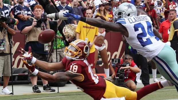 Josh Doctson Maurice Claiborne, Rob Carr/Getty Images Josh Doctson Maurice Claiborne