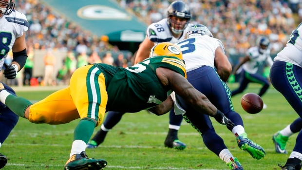 Mike Daniels sack fumble on Russell Wilson, The Canadian Press Mike Daniels sack fumble on Russell Wilson