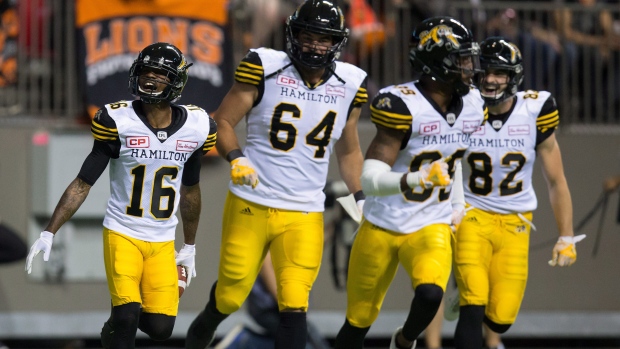 Brandon Banks Ryan Bomben Jalen Saunders Mitchell Baines, The Canadian Press Brandon Banks Ryan Bomben Jalen Saunders Mitchell Baines