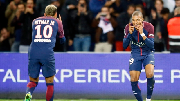 Neymar and Kylian Mbappe