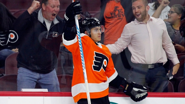 konecnys ot goal lifts flyers over rangers article tsn travis konecny flyers