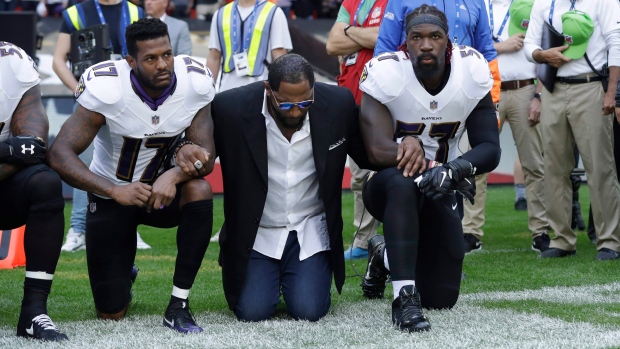 Mike Wallace, Ray Lewis and C.J. Mosley