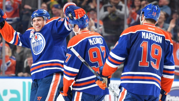 Draisaitl, McDavid and Maroon, Getty Images Draisaitl, McDavid and Maroon