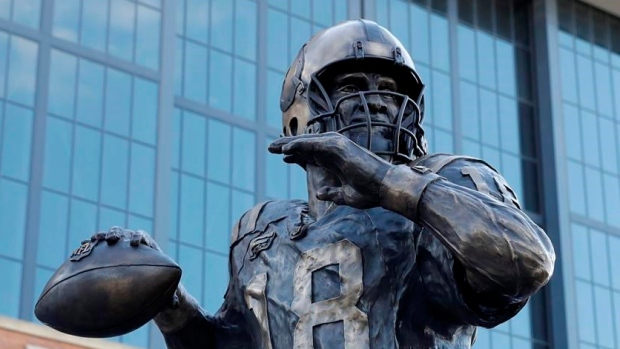 Peyton Manning statue, The Canadian Press Peyton Manning statue