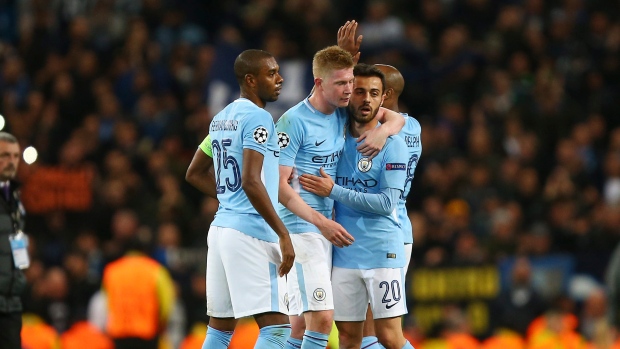 Manchester City celebrates victory
