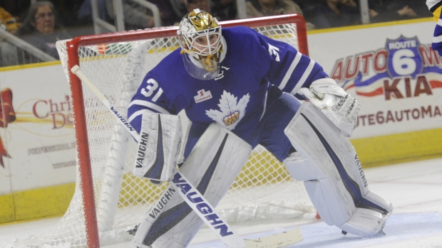 Calvin Pickard - Toronto Marlies, Chris Emerson Calvin Pickard - Toronto Marlies