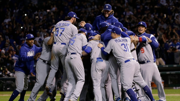 Los Angeles Dodgers celebrate