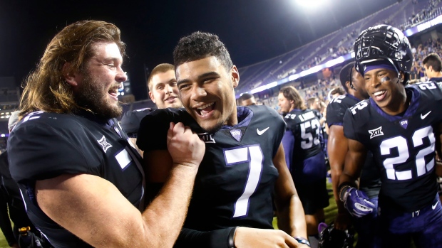 Kenny Hill and TCU Celebrate