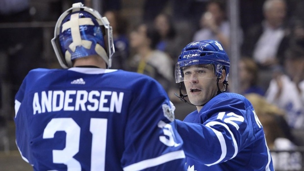 Patrick Marleau and Frederik Andersen, The Canadian Press Patrick Marleau and Frederik Andersen