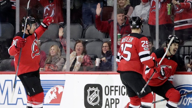 Brian Boyle and Devils Celebrate