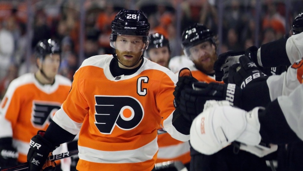 giroux voracek lead flyers to win over hawks article tsn flyers scratches tonight
