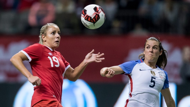 Adriana Leon and Kelley O'Hara