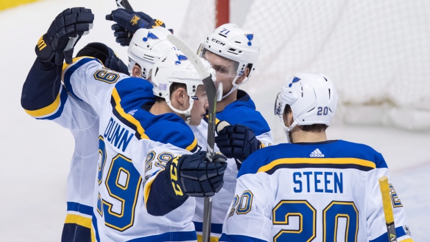 St. Louis Blues celebrate