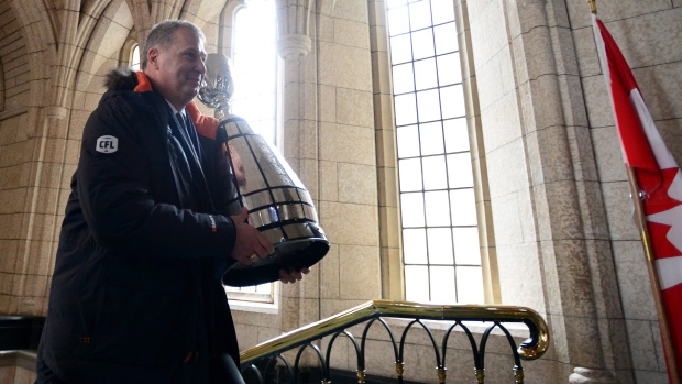 The Grey Cup at Parliament Hill, The Canadian Press The Grey Cup at Parliament Hill