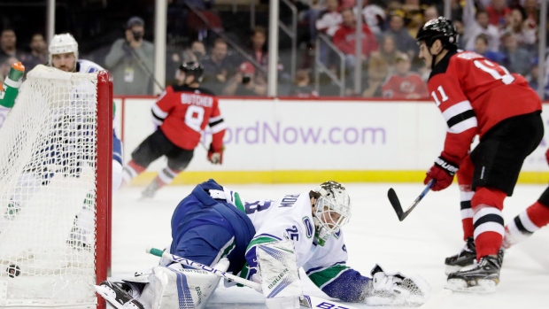 Brian Boyle scores, The Canadian Press Brian Boyle scores