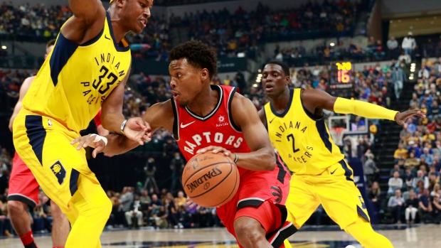 Myles Turner Kyle Lowry Darren Collison, The Canadian Press Myles Turner Kyle Lowry Darren Collison