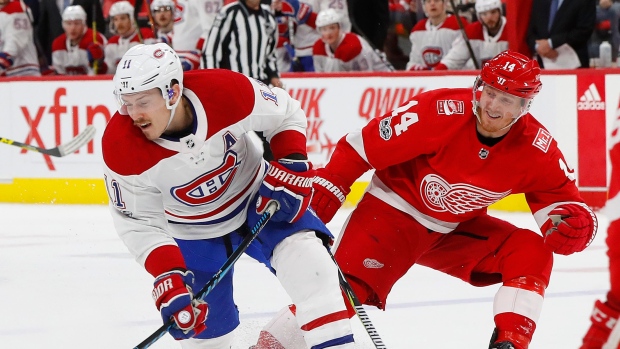 Brendan Gallagher, left, Gustav Nyquist, right 