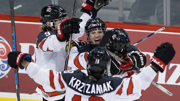 Saulnier scores late as Canada beats U.S. in women's ...