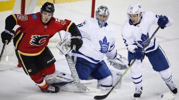 Frederik Andersen, Nikita Zaitsev, Matthew Tkachuk, The Canadian Press Frederik Andersen, Nikita Zaitsev, Matthew Tkachuk