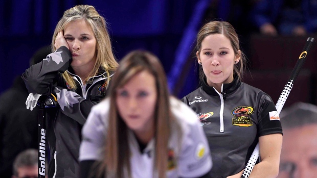 Jennifer Jones, Rachel Homan, Kaitlyn Lawes, The Canadian Press Jennifer Jones, Rachel Homan, Kaitlyn Lawes