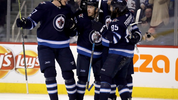 Winnipeg Jets celebrate