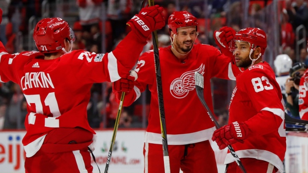 Detroit Red Wings celebrate, The Canadian Press Detroit Red Wings celebrate